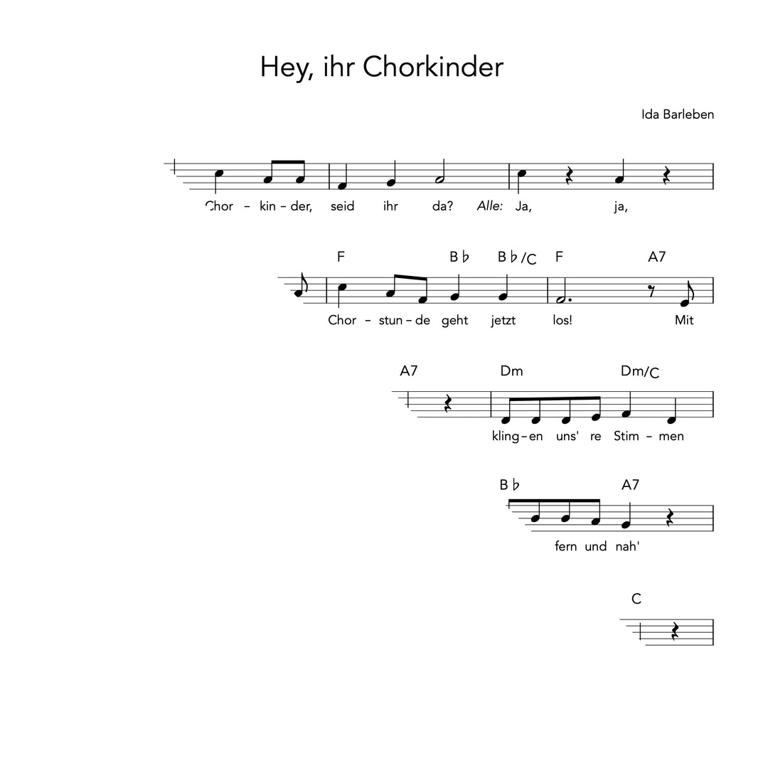 Hey, ihr Chorkinder!