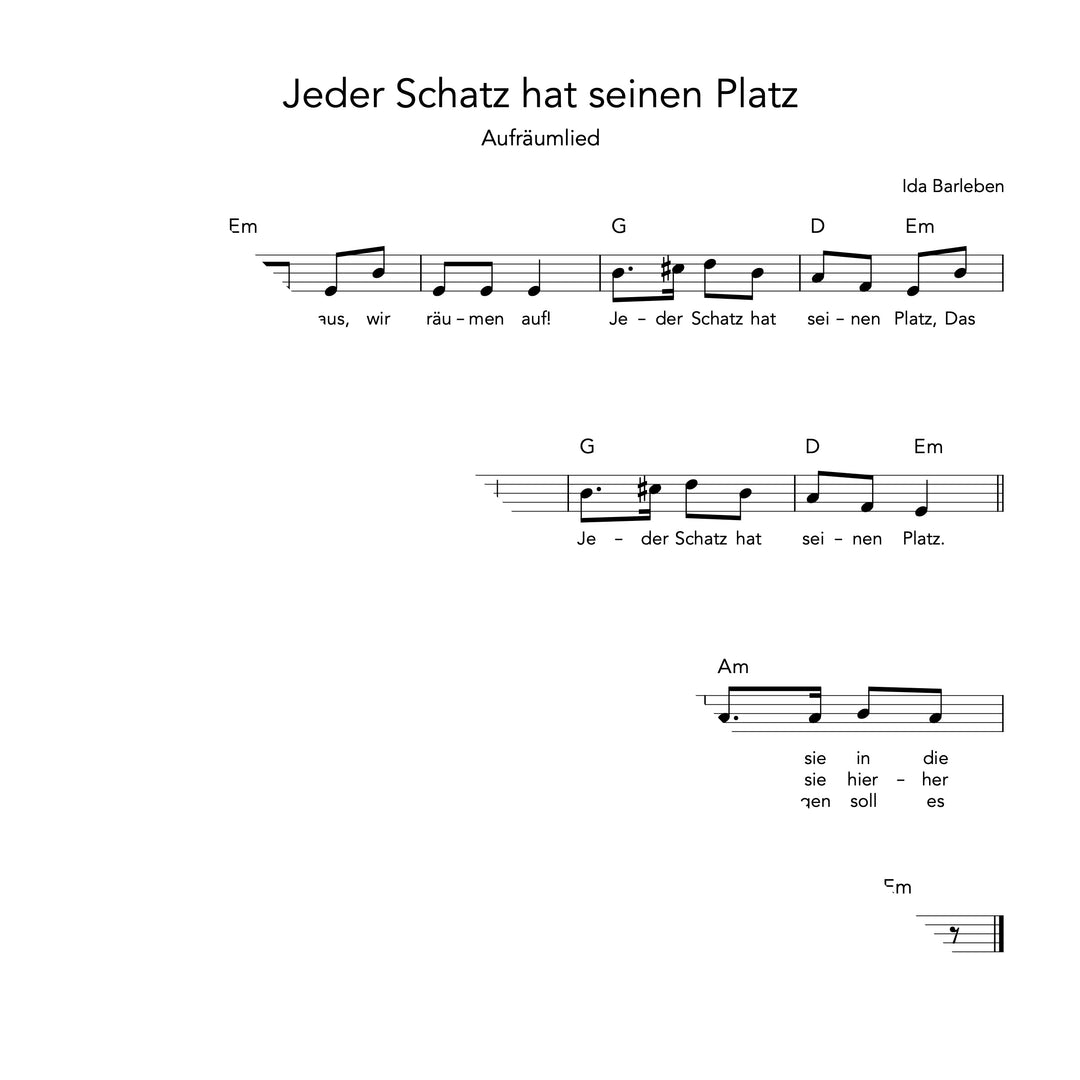 Jeder Schatz hat seinen Platz