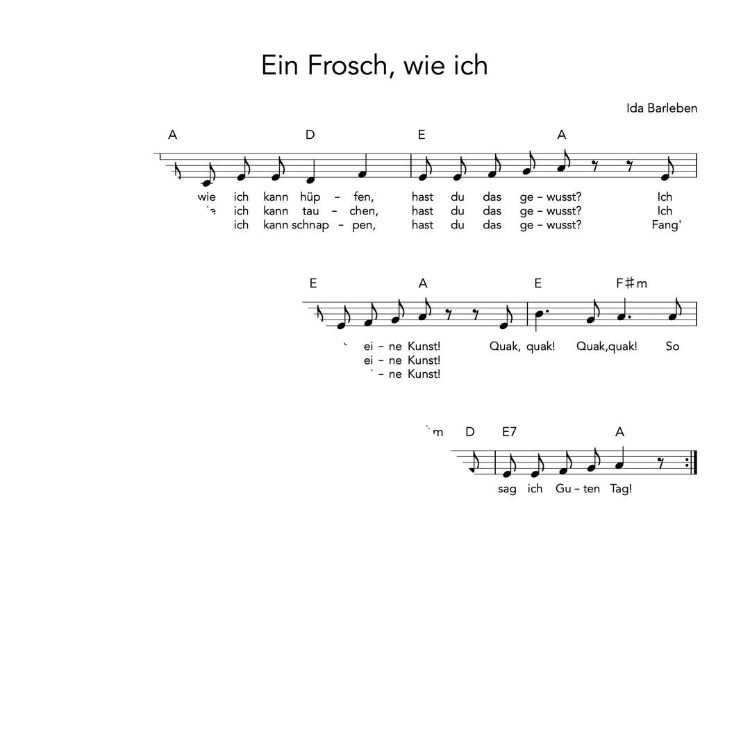 Ein Frosch, wie ich