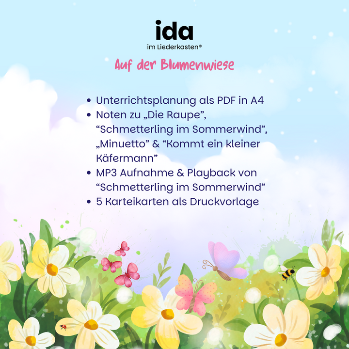 Auf der Blumenwiese (Stundenbild)