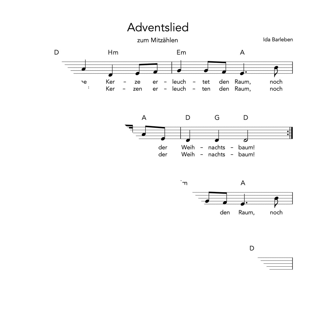 Adventslied zum Mitzählen