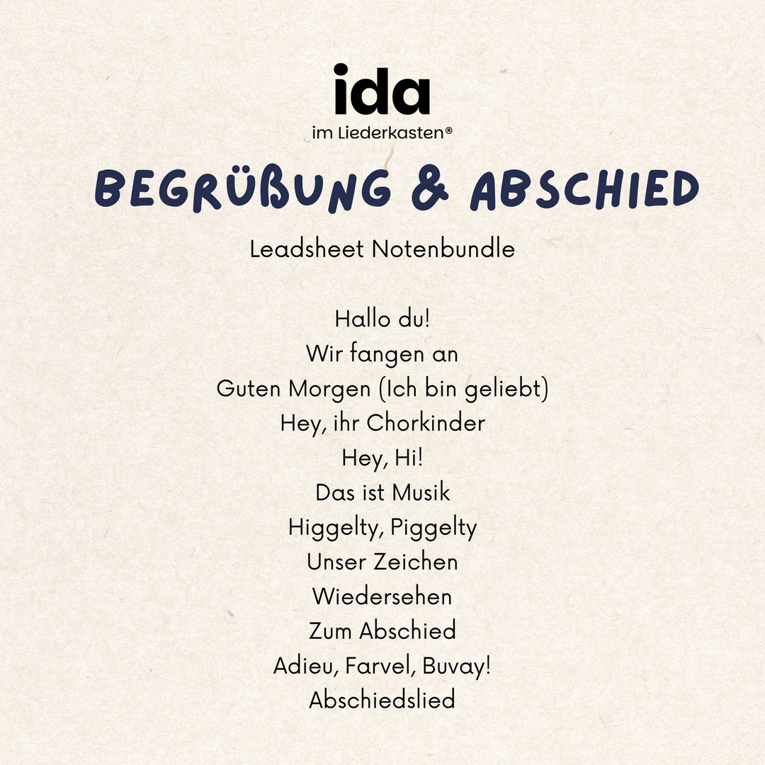 Begrüßung & Abschied (Notenbundle)