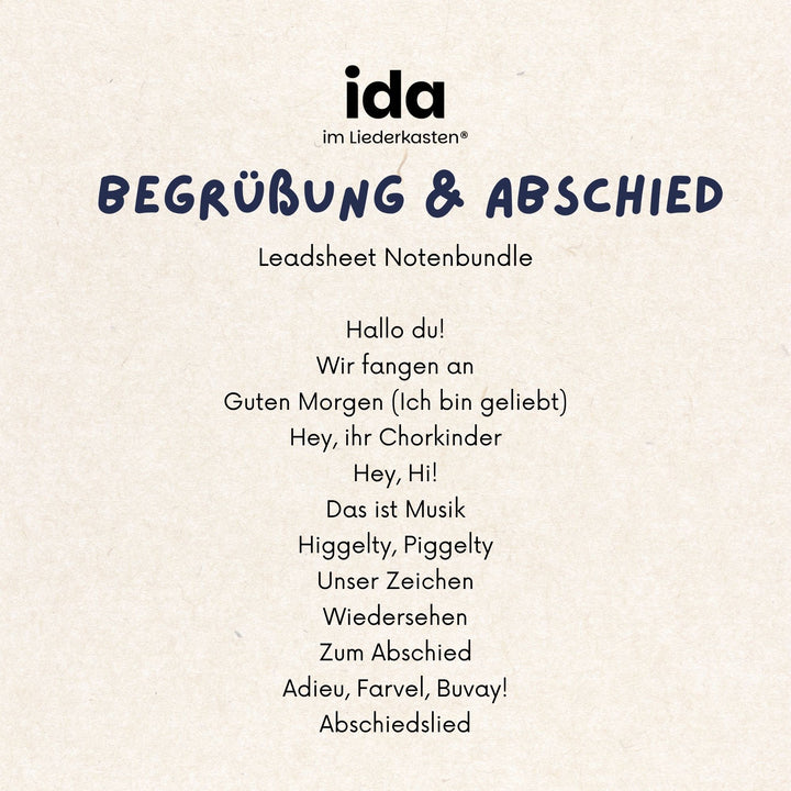 Begrüßung & Abschied (Notenbundle)