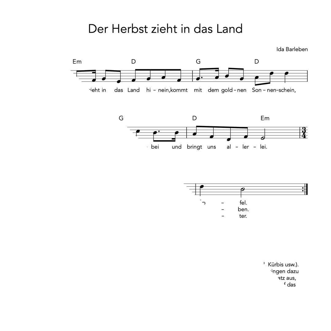Der Herbst zieht in das Land hinein