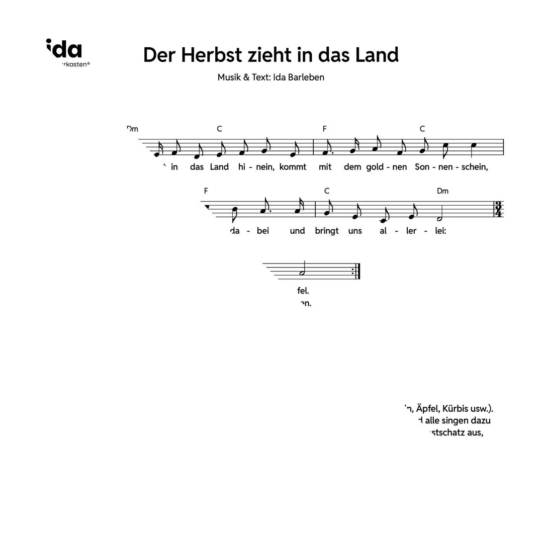 Der Herbst zieht in das Land hinein