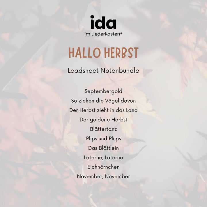 Hallo Herbst (Leadsheet Notenbundle)
