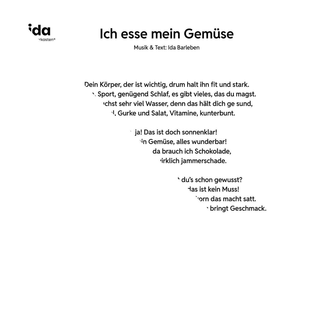 Ich esse mein Gemüse