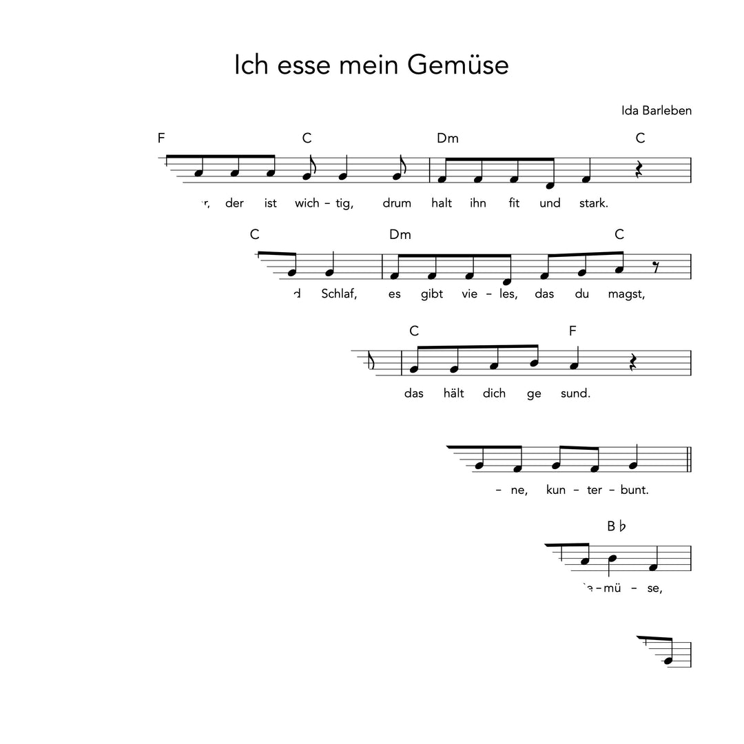 Ich esse mein Gemüse
