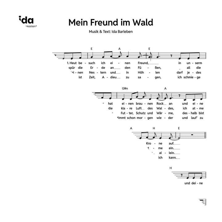 Produktvorschau zum Kinderlied „Mein Freund im Wald“ – Ansicht 1