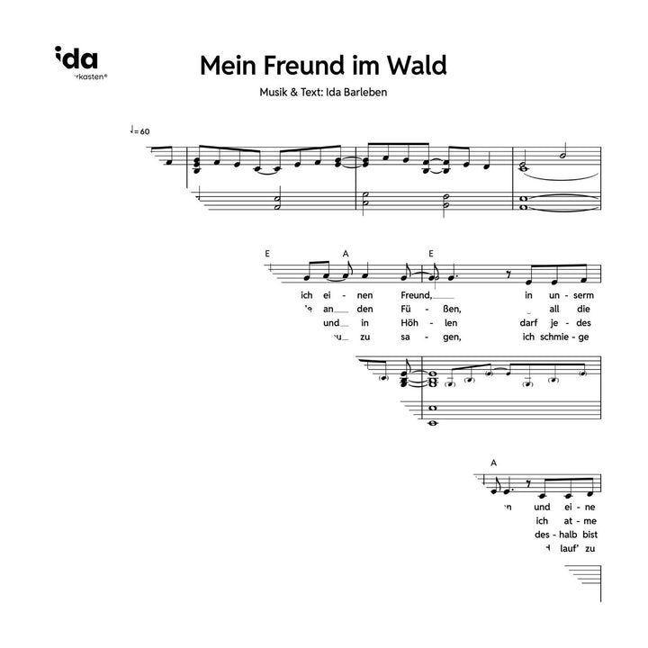 Produktvorschau zum Kinderlied „Mein Freund im Wald“ – Ansicht 2