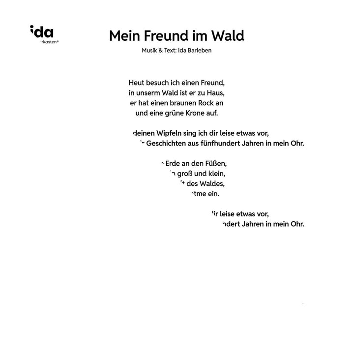 Produktvorschau zum Kinderlied „Mein Freund im Wald“ – Ansicht 3