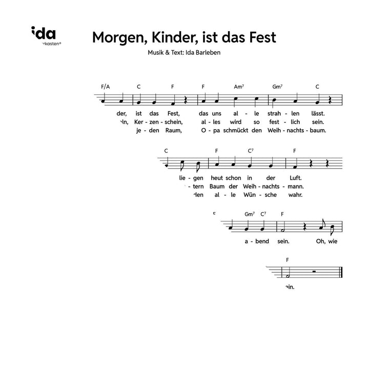 Morgen, Kinder, ist das Fest