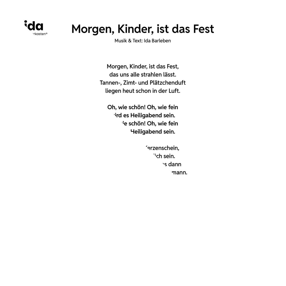 Morgen, Kinder, ist das Fest