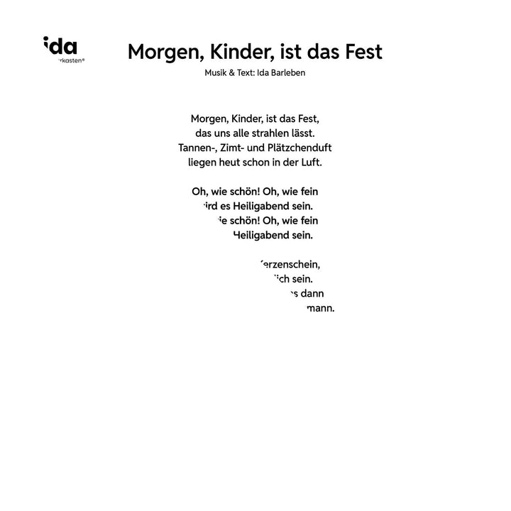 Morgen, Kinder, ist das Fest