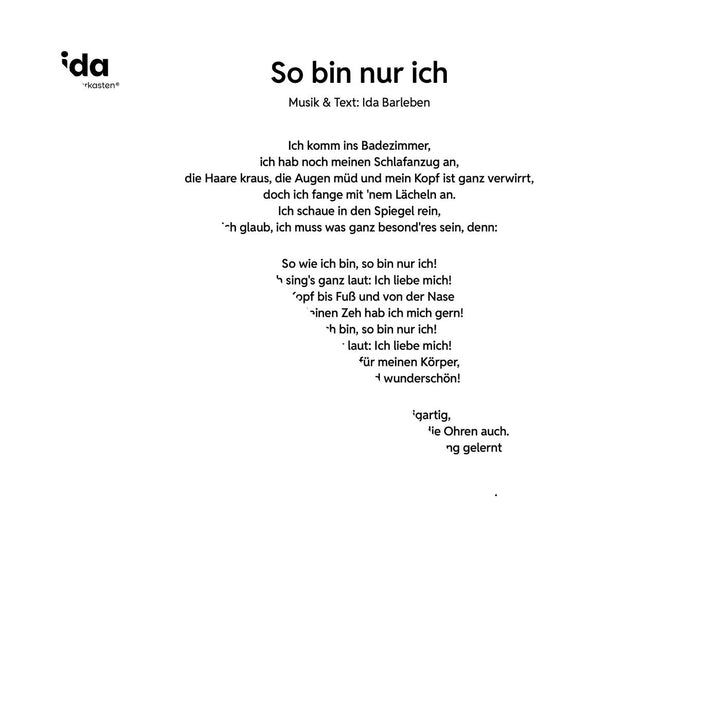 So bin nur ich