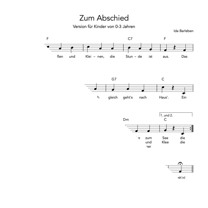 Zum Abschied