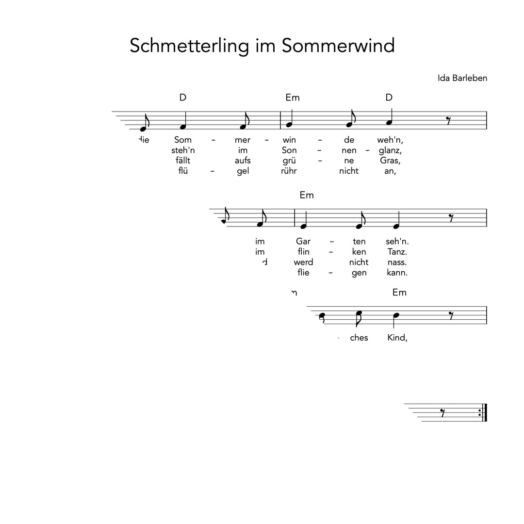 Schmetterling im Sommerwind