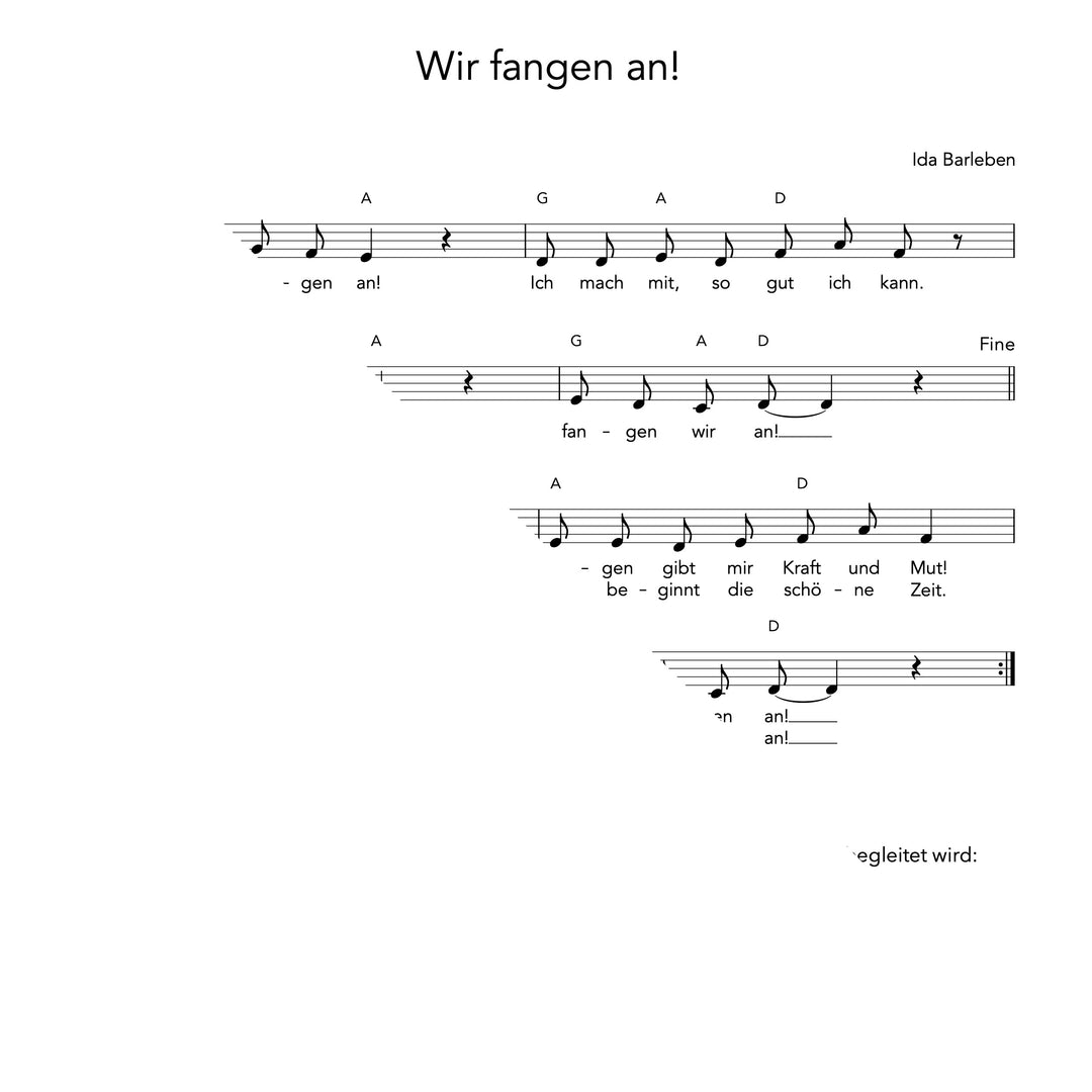 Wir fangen an!